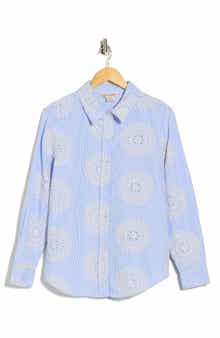 Nanette Lepore Embroidered Stripe Shirt