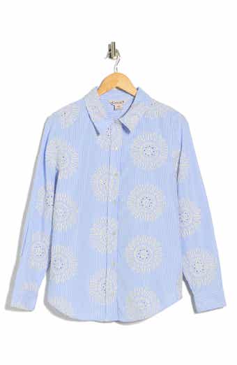 Nanette Lepore Embroidered Stripe Shirt