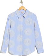 Nanette Lepore Embroidered Stripe Shirt