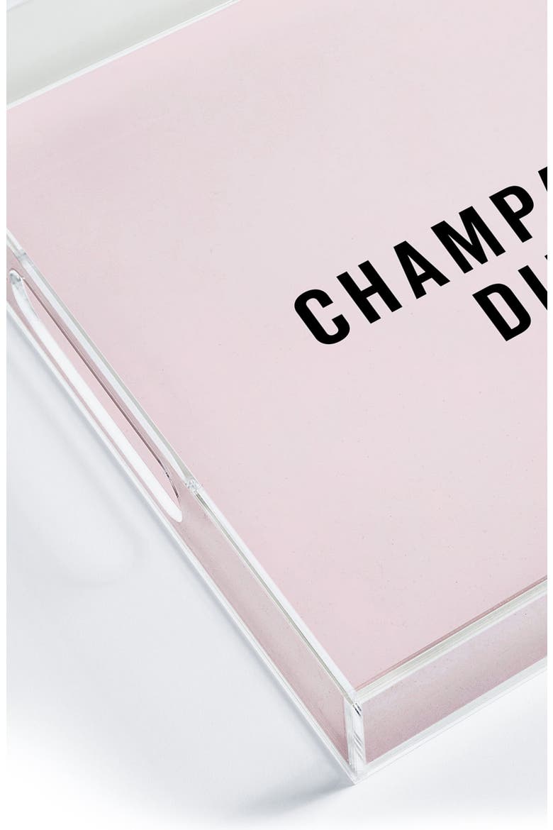 Champagne Diet Acrylic Tray, Alternate, color, BLACK