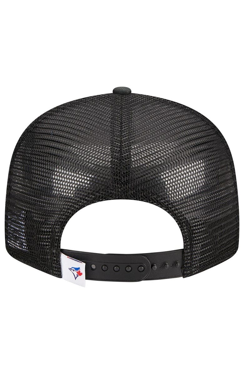 New Era Men's New Era Camo Toronto Blue Jays Woodland Camo Trucker 9FIFTY Snapback Hat, Alternate, color,