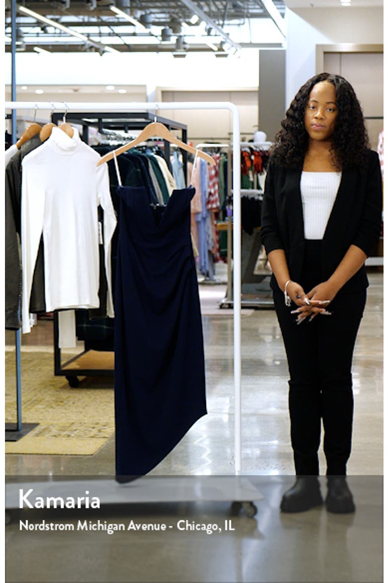 Certain to Stun Strapless Asymmetric Midi Dress video