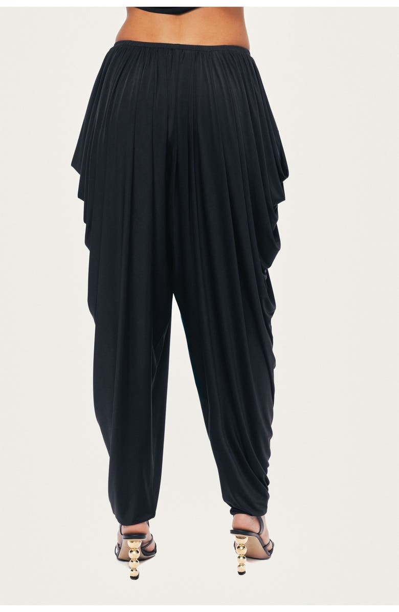 Nocturne Draped Relaxed-Fit Pants, Alternate, color, Black