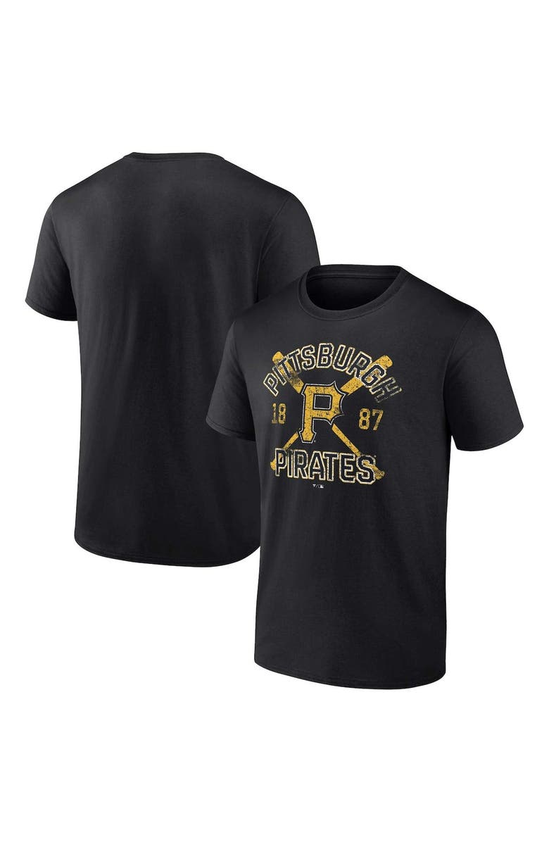 FANATICS Men's Fanatics Branded Black Pittsburgh Pirates Second Wind T-Shirt, Alternate, color, 