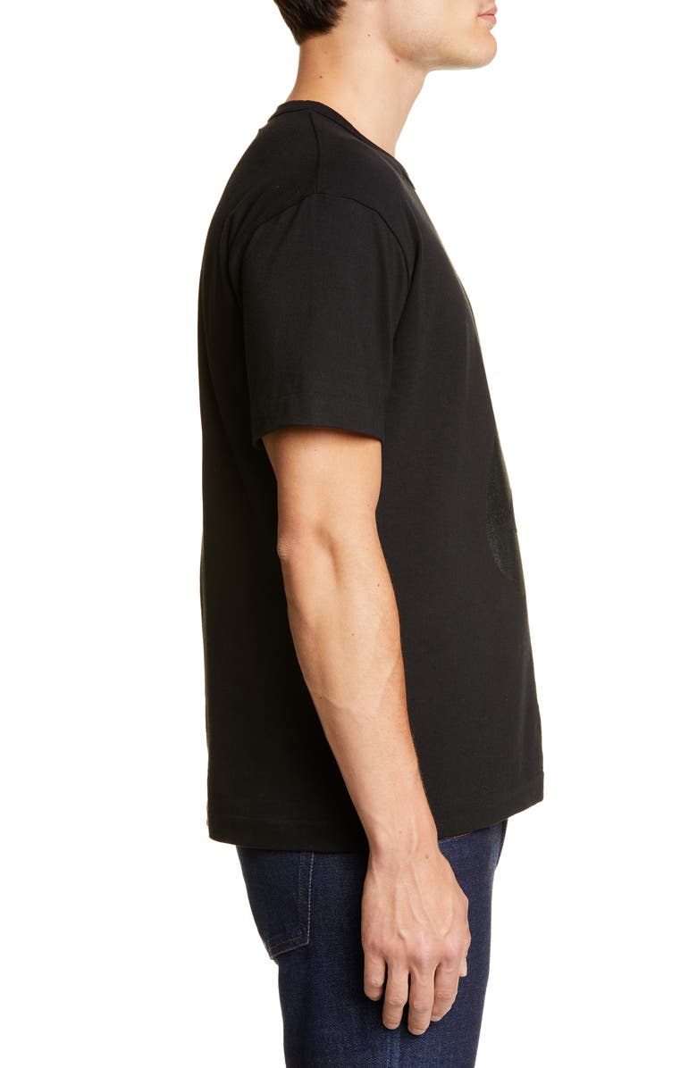 Comme des Garçons PLAY Double Heart Graphic Tee, Alternate, color, Black