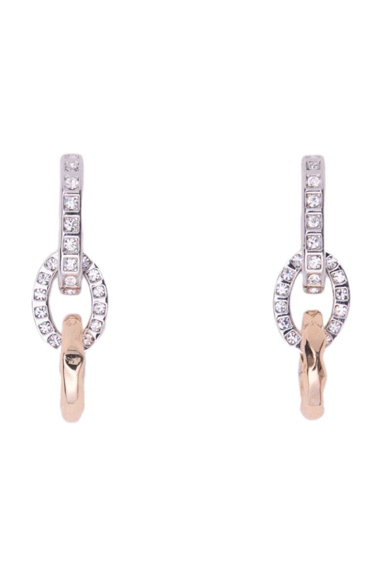 Link earrings, Main, color, Golden / silver