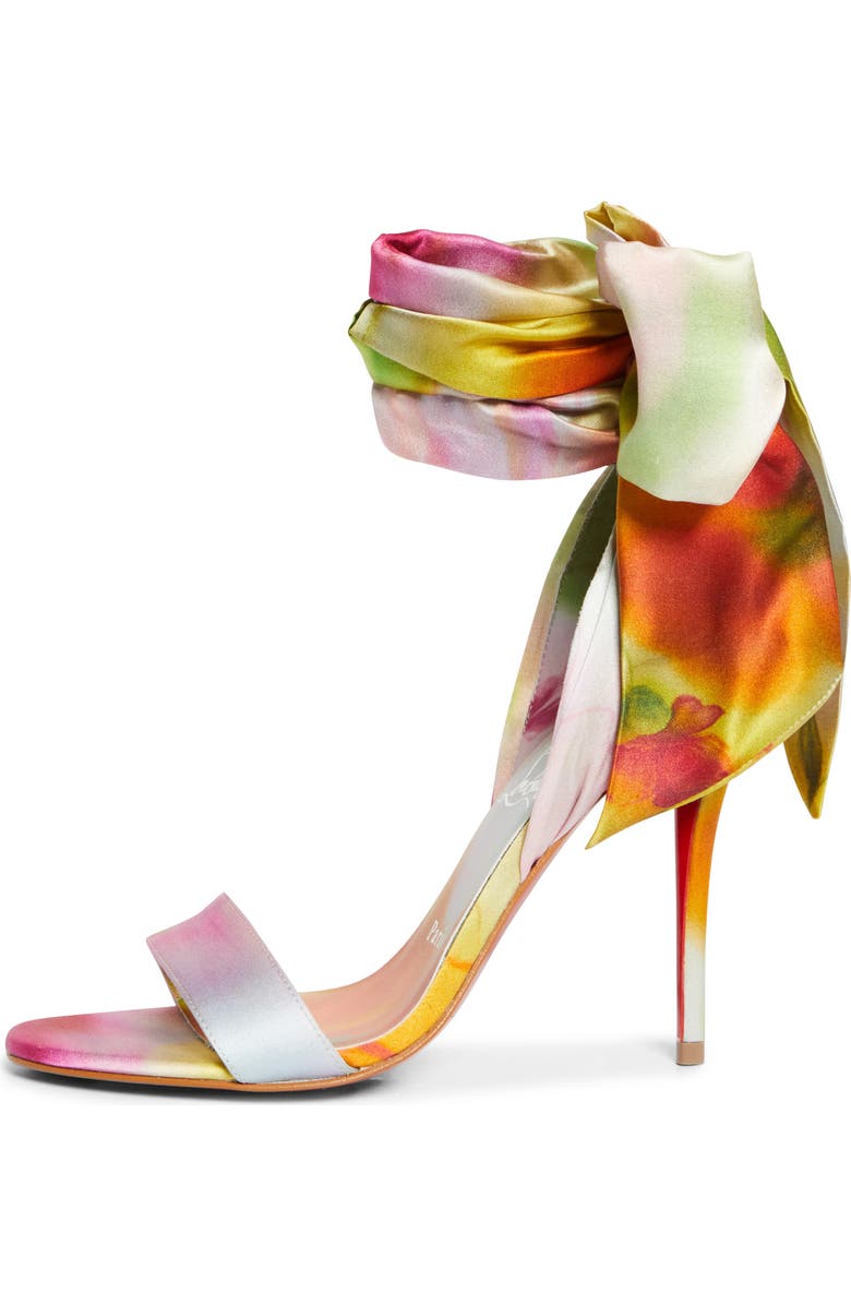 Christian Louboutin Miss Z Du Desert Ankle Wrap Sandal, Alternate, color, Pink Multi