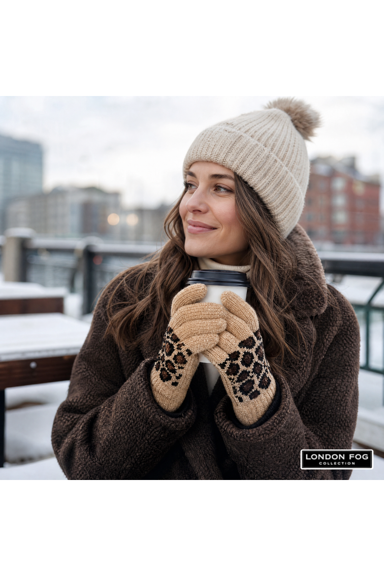 Women's 3-Pack Chenille Knit Winter Glove, Alternate, color, Leopard/Brown/Black