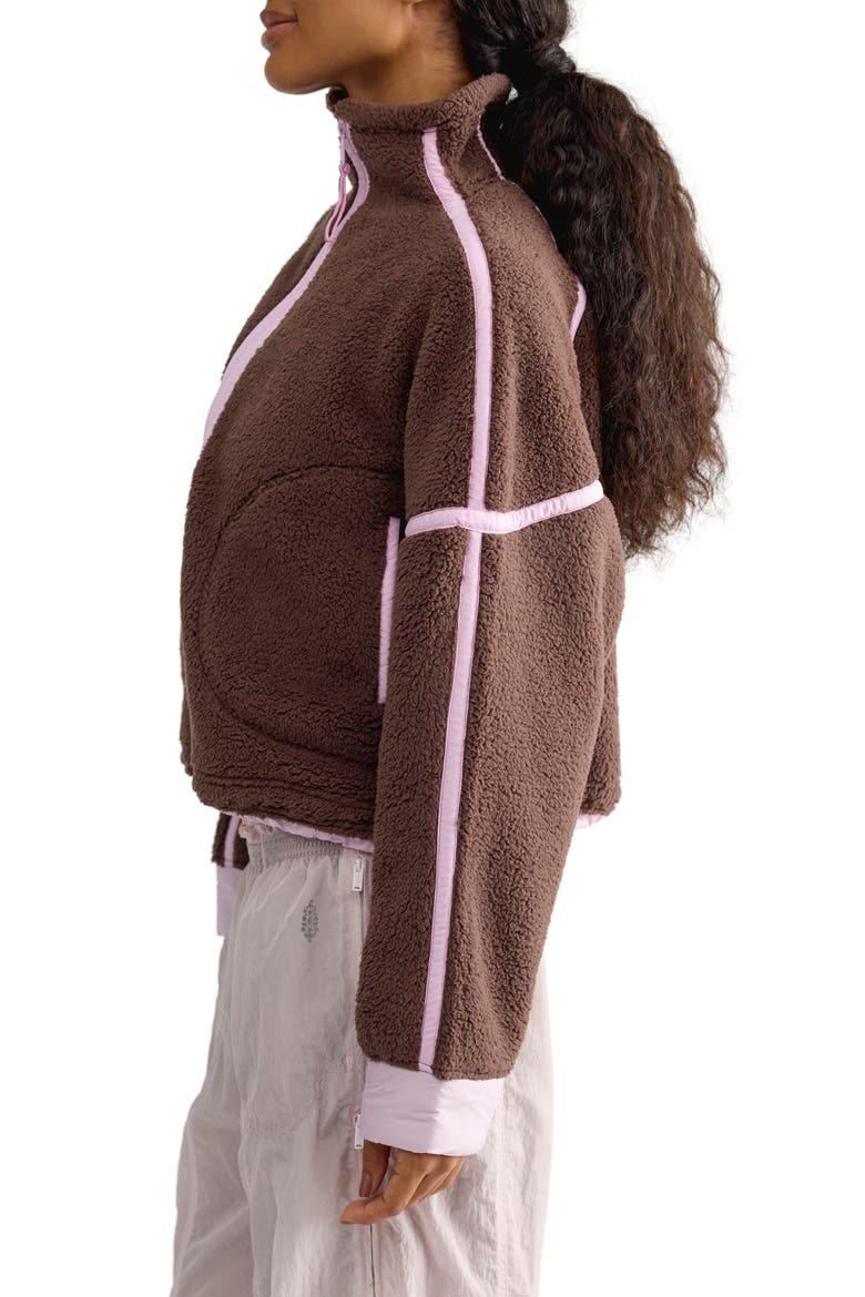 Mountain High Fleece Jacket, Alternate, color, TRUFFLE/ POWDER PINK