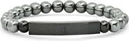 STEELTIME Beaded Hematite Bracelet