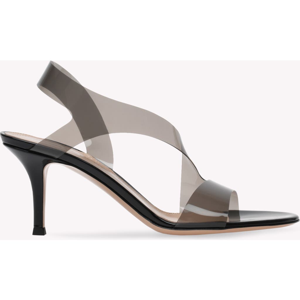 Gianvito Rossi Metropolis 70mm Transparent Sandals In Black