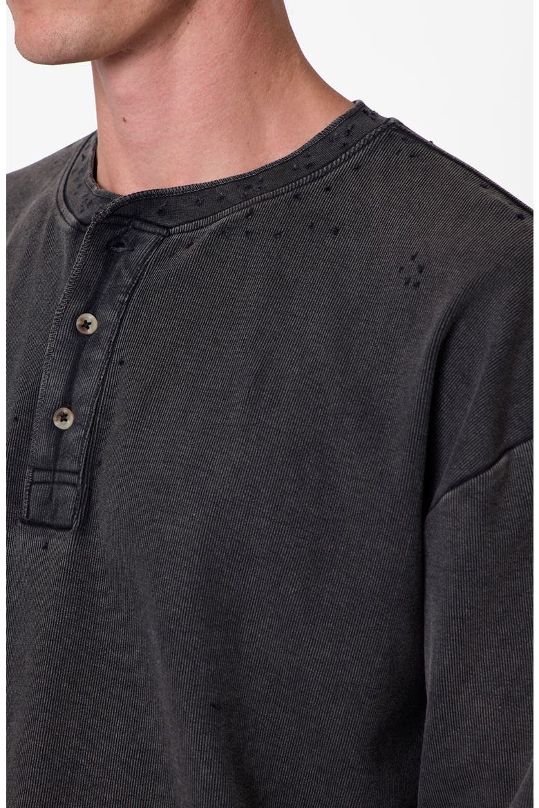 Distressed Long Sleeve Henley, Alternate, color, WASHED BLACK