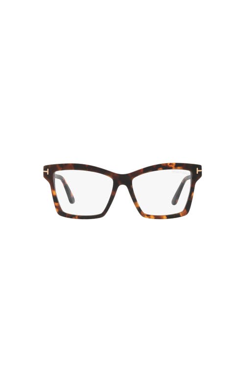 Tom Ford 54mm Square Optical Glasses In Brown
