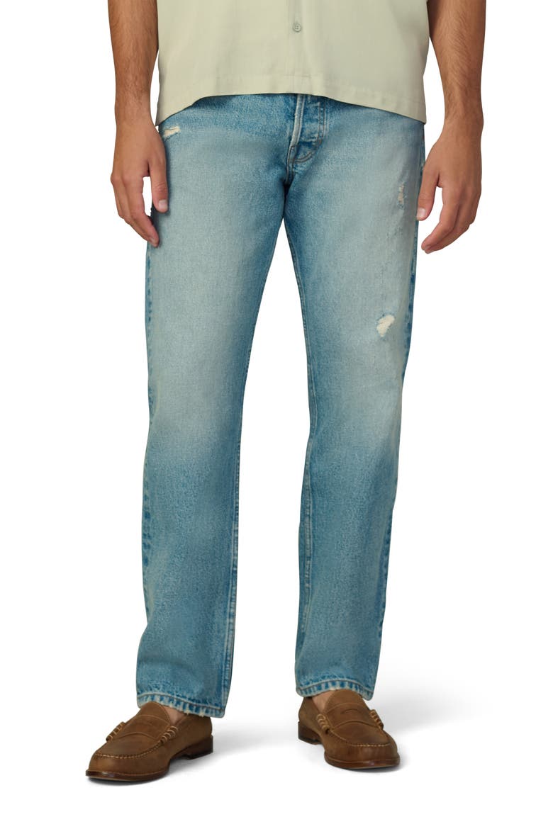 The Relaxed Distressed Straight Leg Jeans, Main, color, MANSFIELD