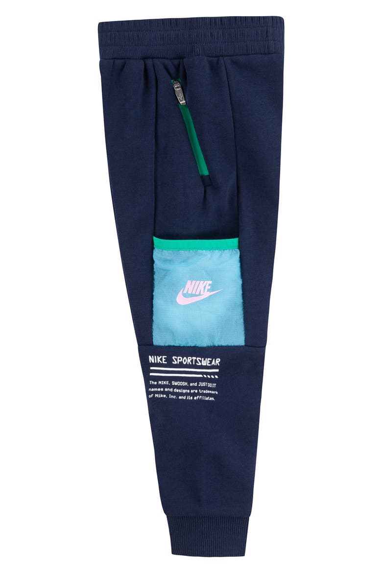 Kids' French Terry Joggers, Alternate, color, MIDNIGHT NAVY