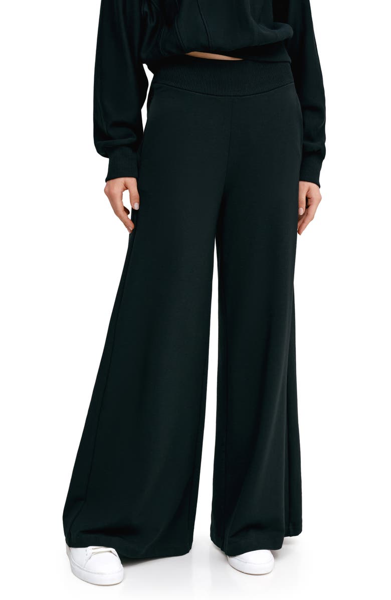 Marcella Easton Wide Leg Sweatpants, Main, color, Black