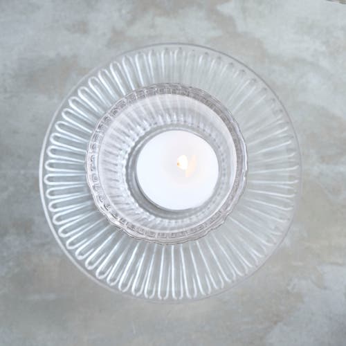 The Collective Home Pressed Clear Glass Tealight / Votive Holders