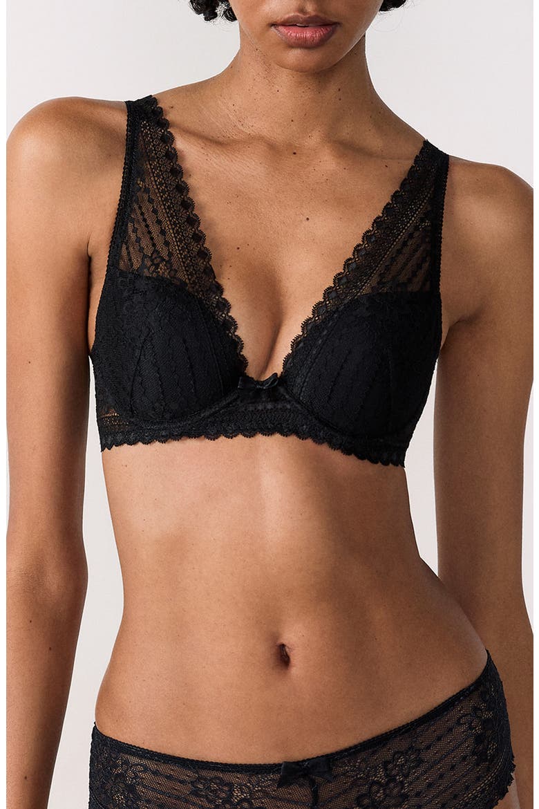 Panama N°3 Underwire Triangle Bra, Main, color, BLACK