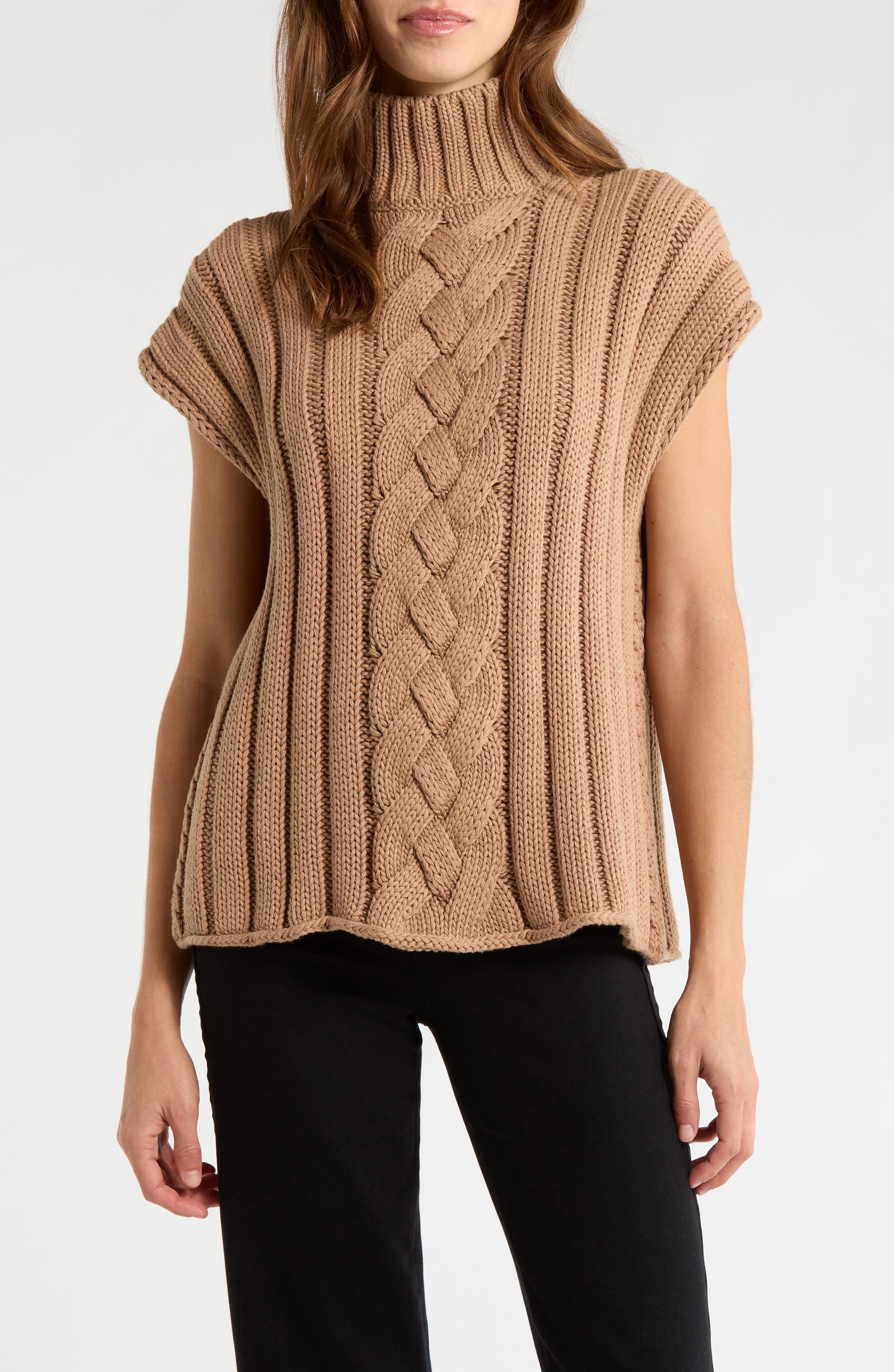 Frank & Eileen Cotswold Cotton Sweater Vest In Camel