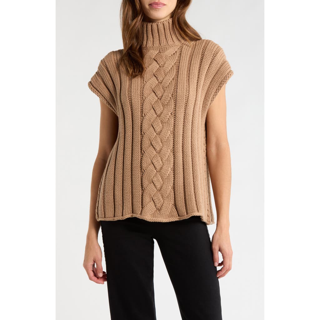 Frank & Eileen Cotswold Cotton Sweater Vest In Camel