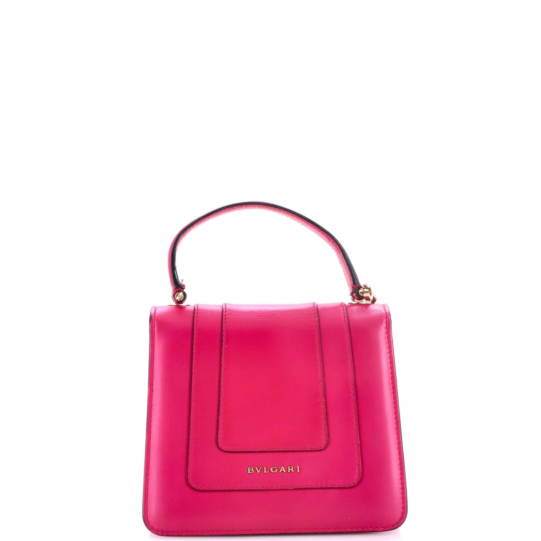 Serpenti Forever Top Handle Bag Leather Medium, Alternate, color, Pink