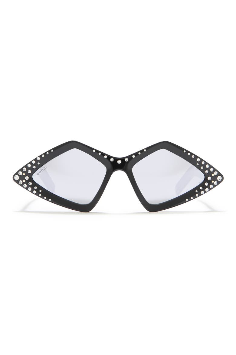 59mm Novelty Sunglasses, Main, color, BLACK BLACK SILVER