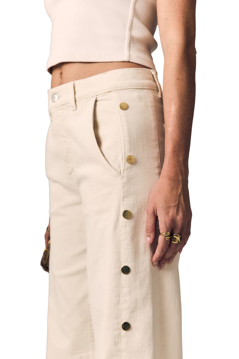 Frankie Studded Barrel Leg Jeans, Alternate, color, BONE