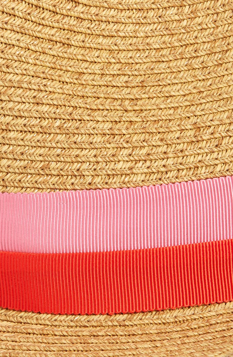 Kate Spade New York trilby ribbon fedora, Alternate, color, Natural