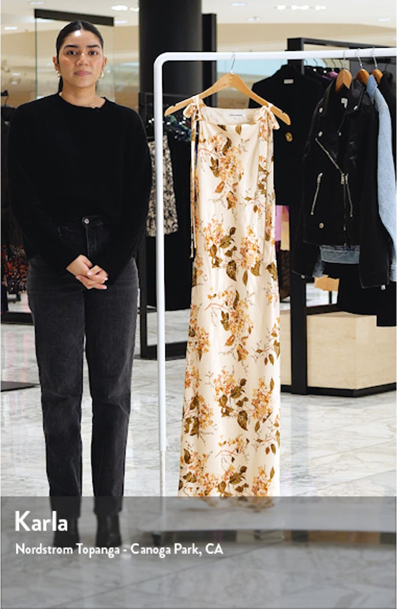 Aden Floral Silk Maxi Dress, sales video thumbnail