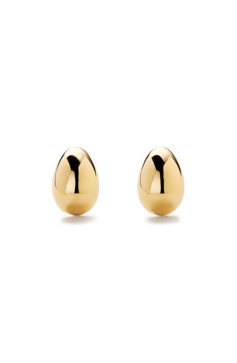 Gold Stud Earrings - Gold Mini Teardrop Studs