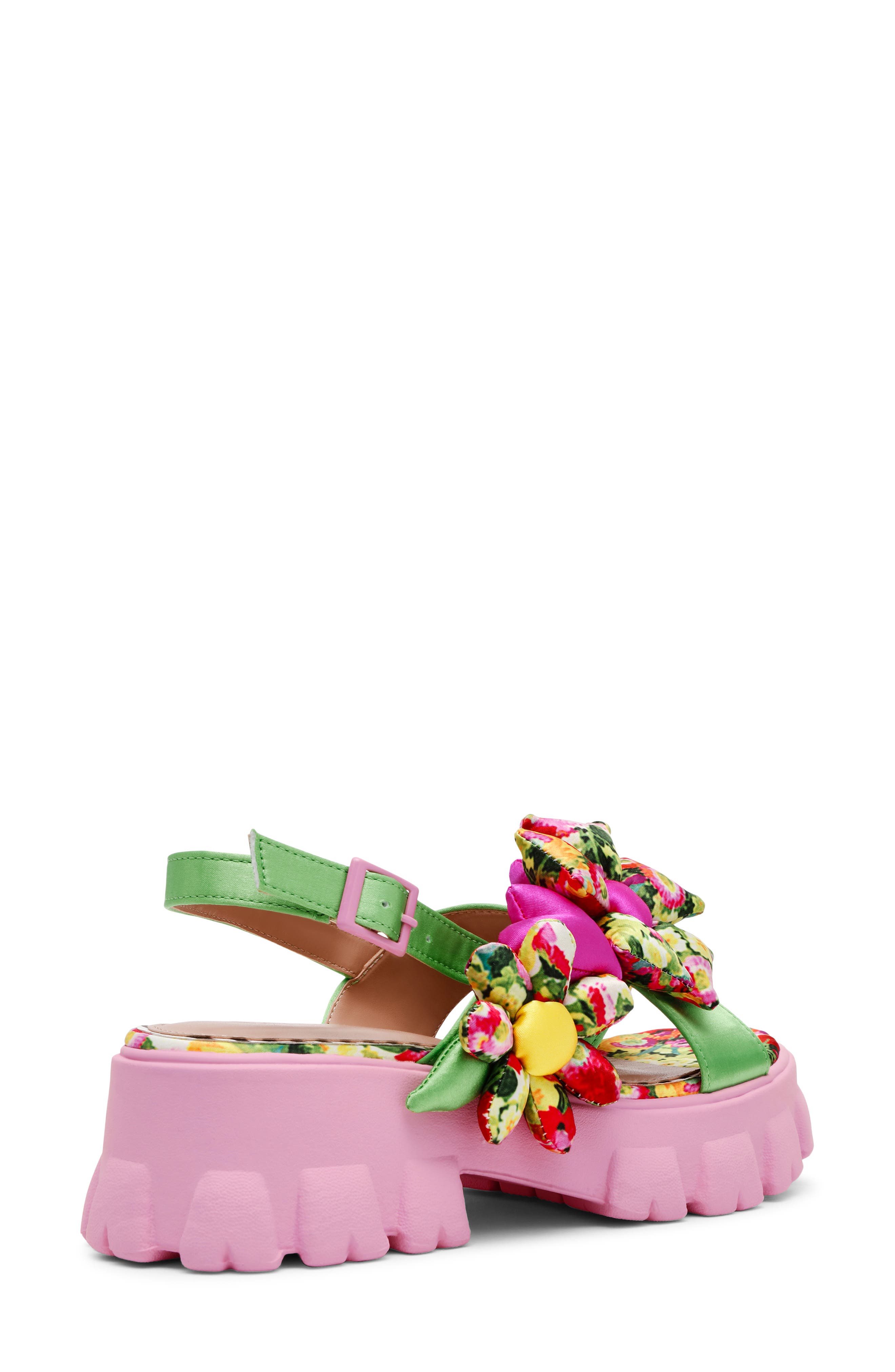 Betsey Johnson Jeromy Platform Sandal, Alternate, color, Green Floral Multi