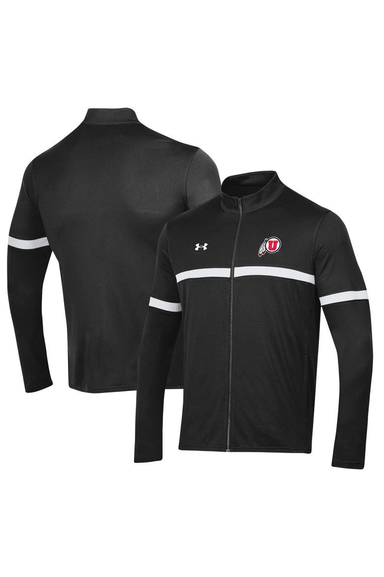 Men's Under Armour Black Utah Utes 2023 Assist Warm Up Full-Zip Jacket, Main, color, Black