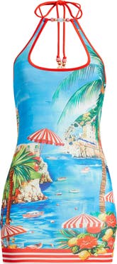 Kulani Kinis Beaded Halter Minidress