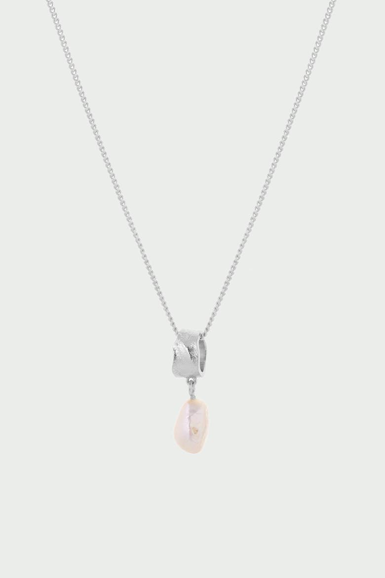 Freshwater Pearl Necklace, Main, color, Silver