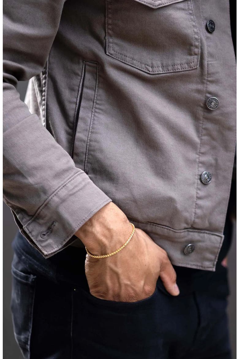 Men's Box Chain Bracelet, Alternate, color, GOLD
