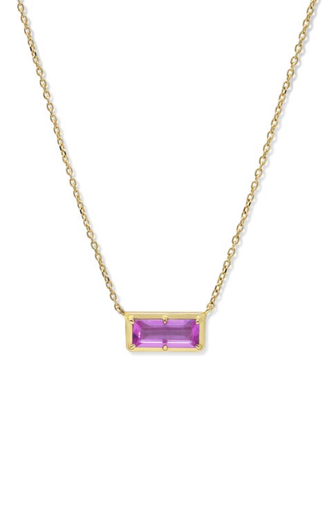 Cléo Carré Baguette Necklace