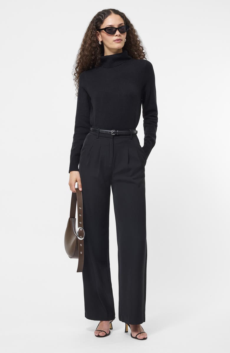 French Connection Babysoft Turtleneck Sweater, Alternate, color, 01-Black