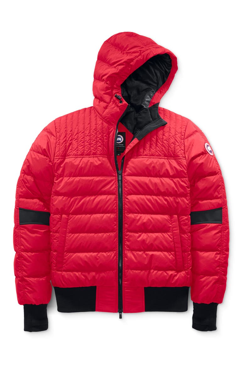 Cabri Hooded Packable Down Jacket, Alternate, color, RED