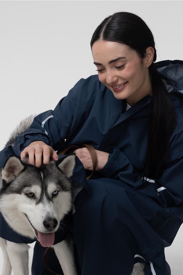 Trail Hound Rain Vest, Alternate, color, Navy