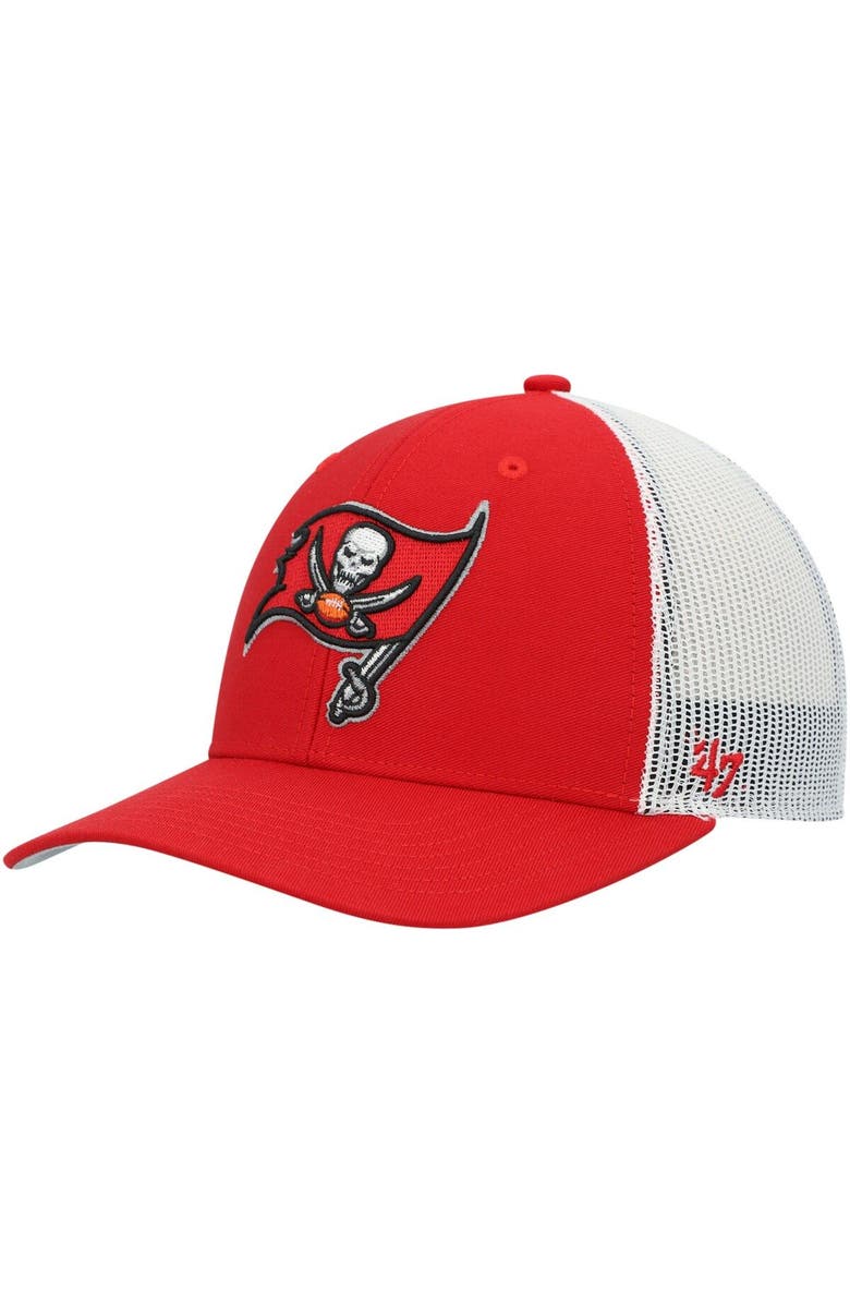 '47 Youth '47 Red/White Tampa Bay Buccaneers Adjustable Trucker Hat, Main, color, Red