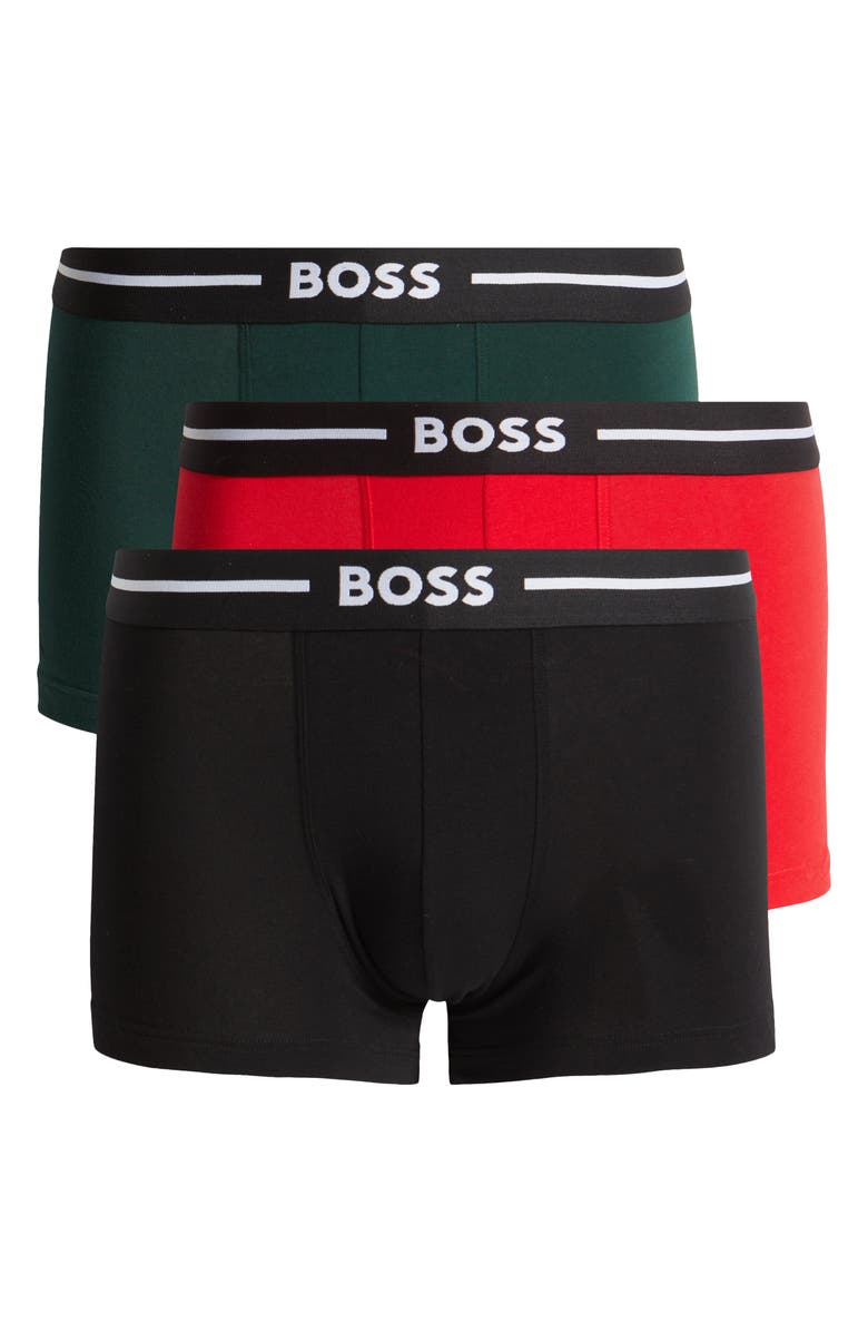 BOSS 3-Pack Power Stretch Cotton Trunks, Alternate, color, 