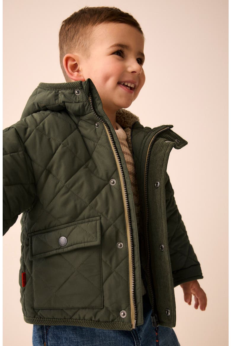 Kids' Diamond Quilted Jacket, Alternate, color, GREEN