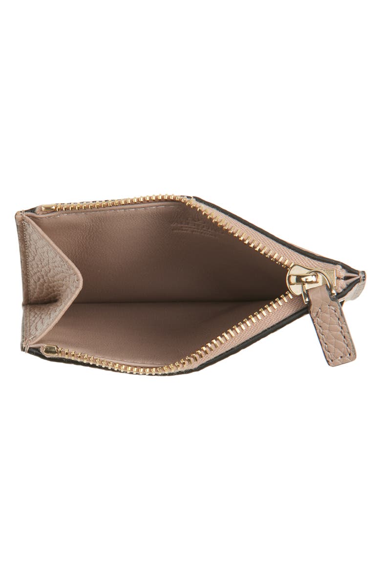 Rockstud Leather Coin Card Case, Alternate, color, POUDRE
