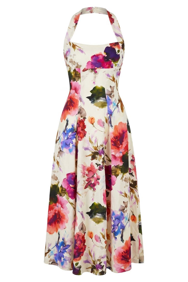 Elisabeth Print Dress, Alternate, color, Watercolor Flora