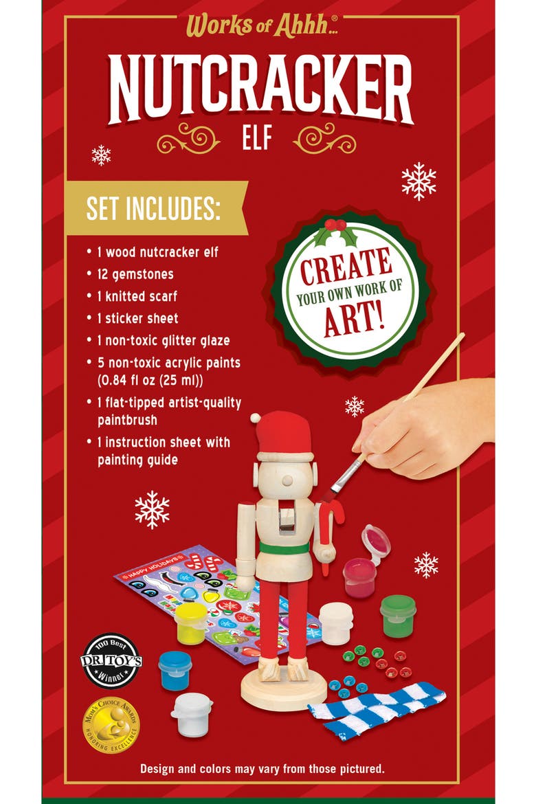 Nutcracker Elf Wood Craft Kit, Alternate, color, Multicolor