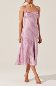 ASTR the Label Kaiya Floral Bias Cut Satin Dress