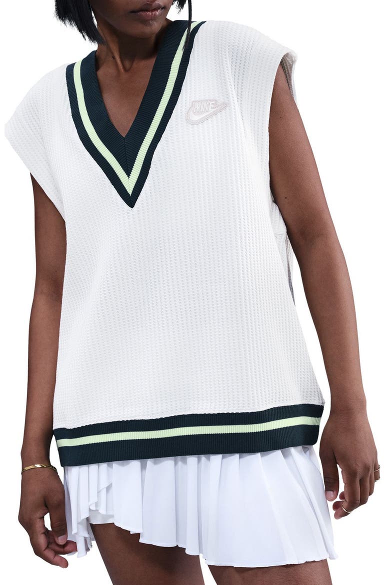 Oversize Waffle Vest, Main, color, SAIL/ SAIL