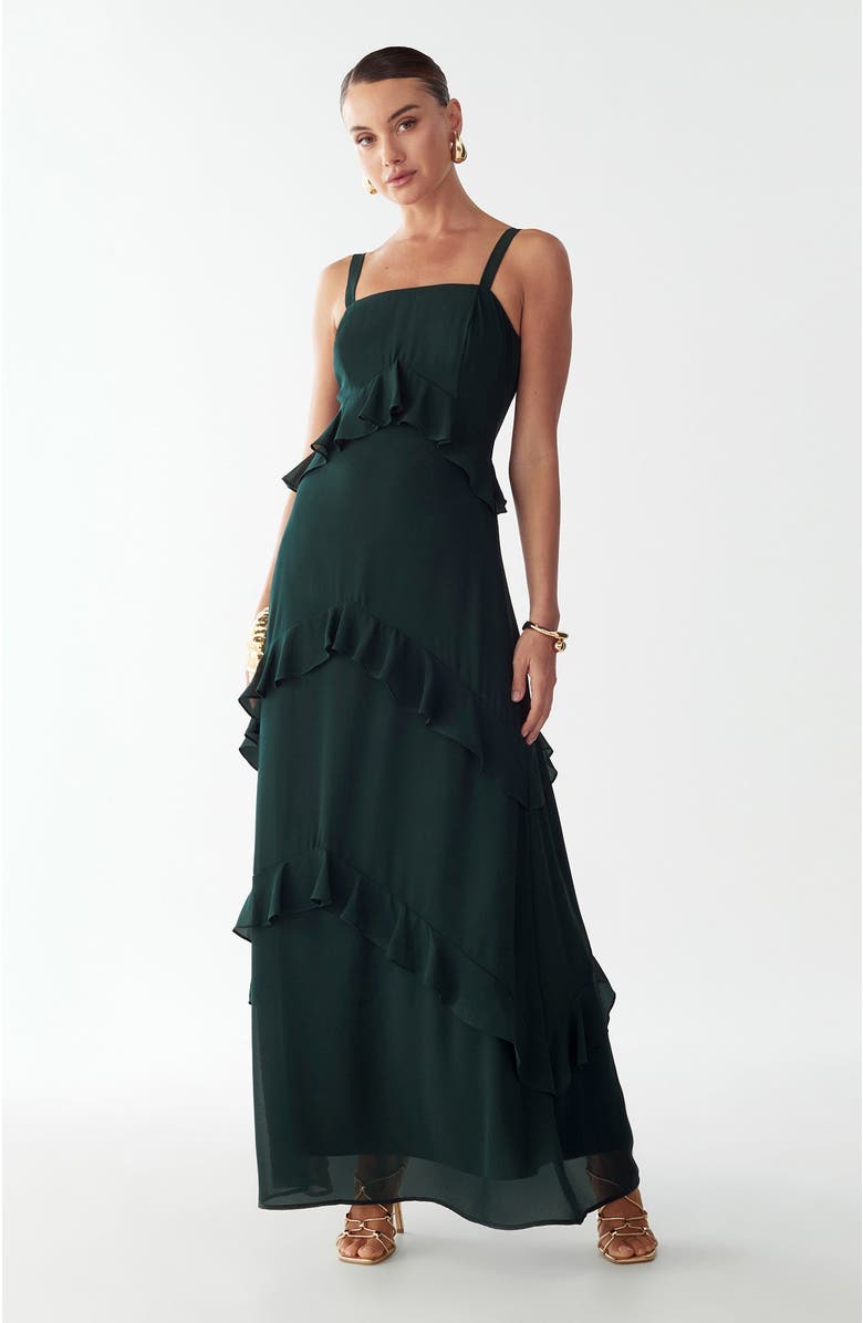 BWLDR Cheri Maxi Dress, Main, color, Emerald