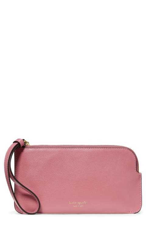 small zippy pebble leather wristlet