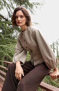Nordstrom Collarless Sculpted Jacket